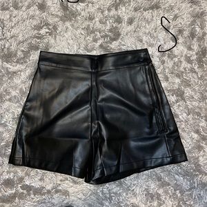 Leather shorts